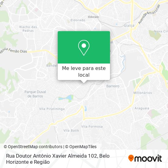 Rua Doutor Antônio Xavier Almeida 102 mapa