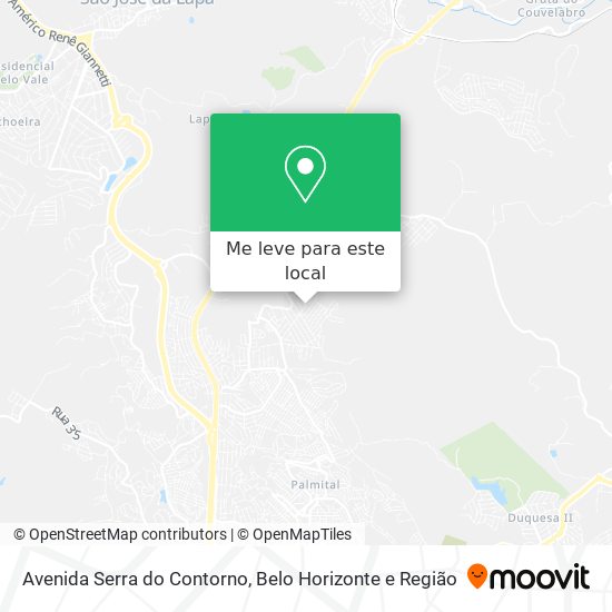 Avenida Serra do Contorno mapa