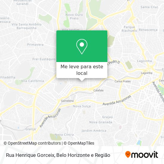 Rua Henrique Gorceix mapa