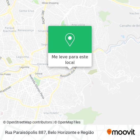 Rua Paraisópolis 887 mapa