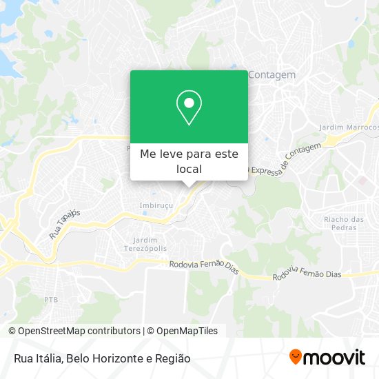 Rua Itália mapa
