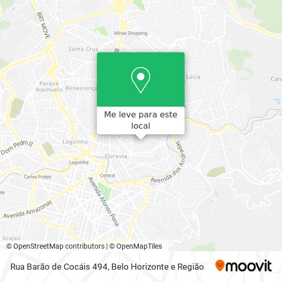 Rua Barão de Cocáis 494 mapa