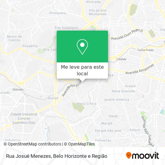 Rua Josué Menezes mapa