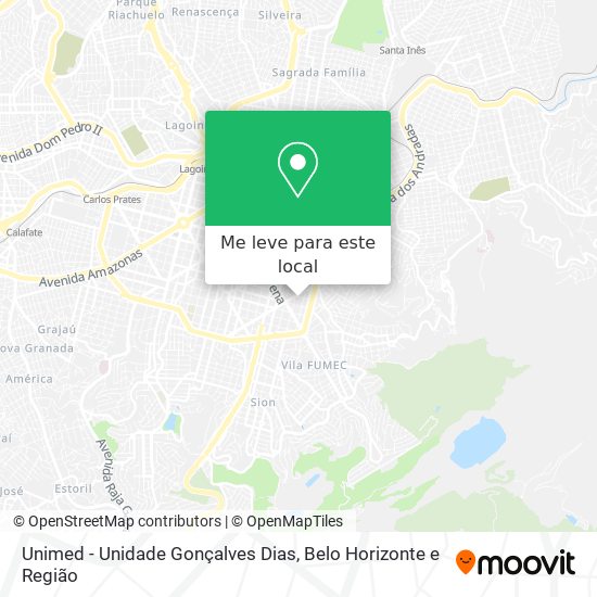 Unimed - Unidade Gonçalves Dias mapa