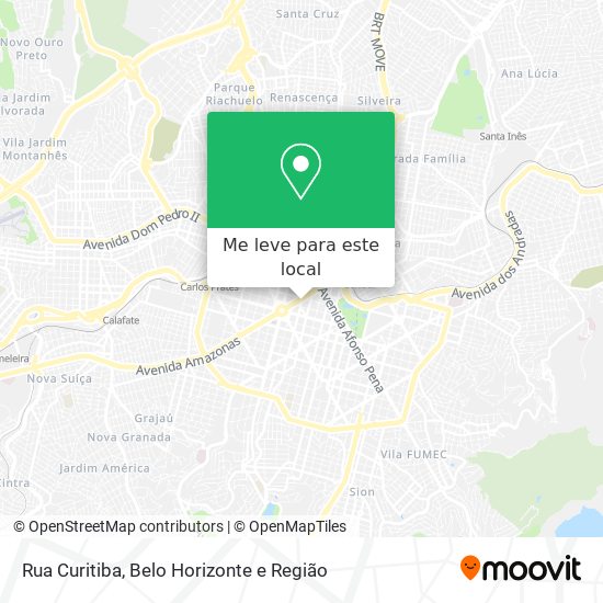 Rua Curitiba mapa