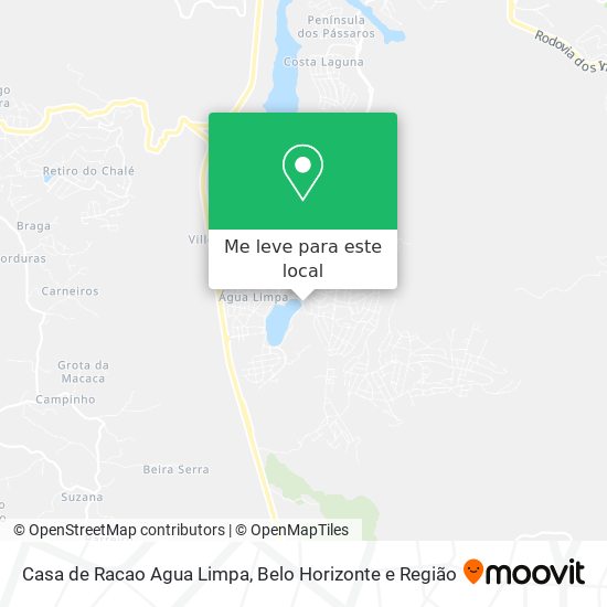 Casa de Racao Agua Limpa mapa
