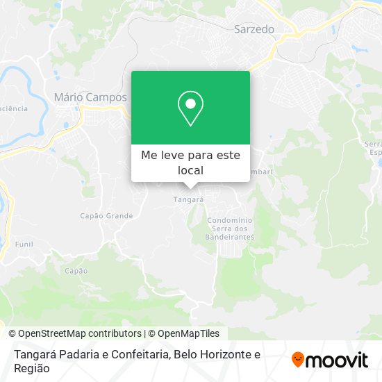 Tangará Padaria e Confeitaria mapa