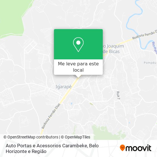 Auto Portas e Acessorios Carambeke mapa