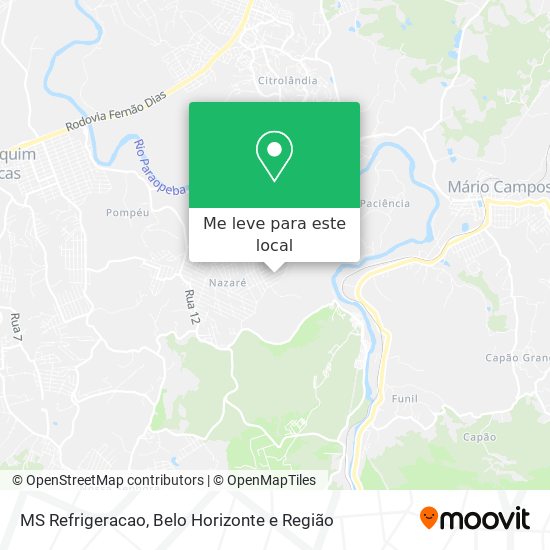 MS Refrigeracao mapa
