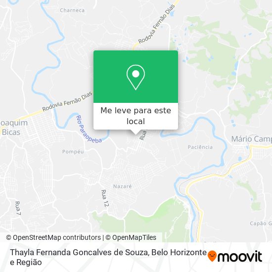 Thayla Fernanda Goncalves de Souza mapa