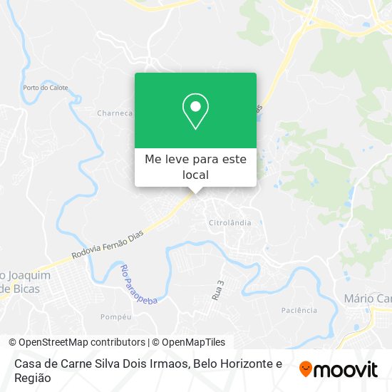 Casa de Carne Silva Dois Irmaos mapa