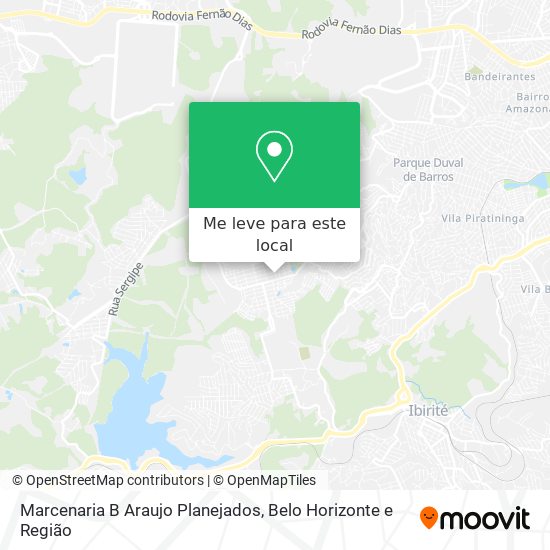 Marcenaria B Araujo Planejados mapa