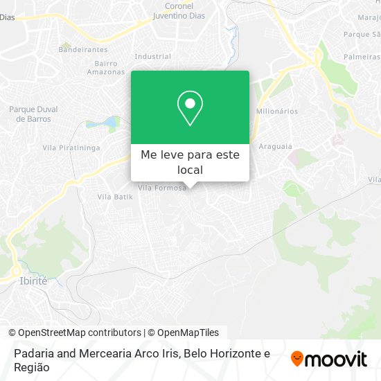 Padaria and Mercearia Arco Iris mapa