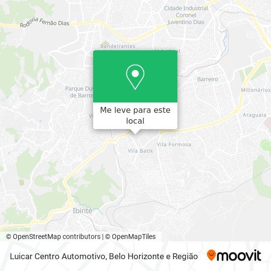 Luicar Centro Automotivo mapa