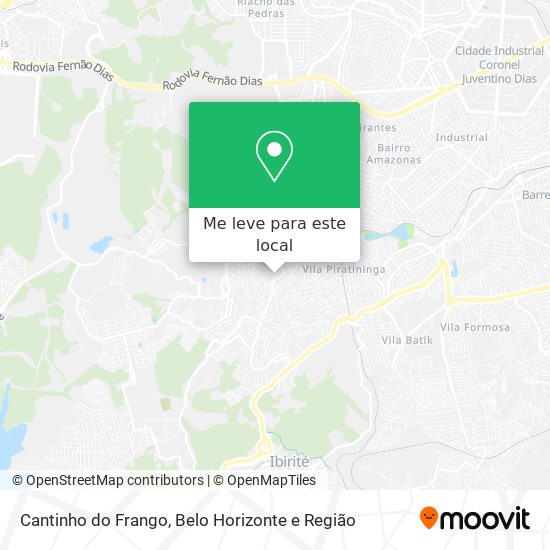 Cantinho do Frango mapa