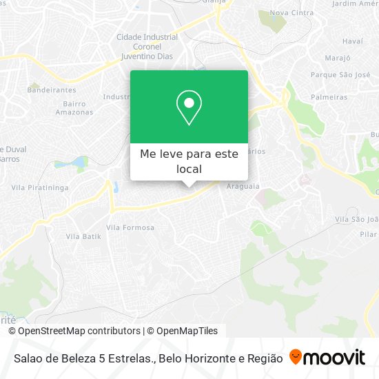 Salao de Beleza 5 Estrelas. mapa