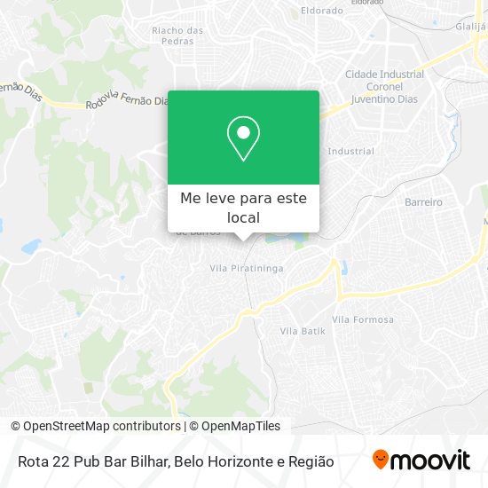 Rota 22 Pub Bar Bilhar mapa