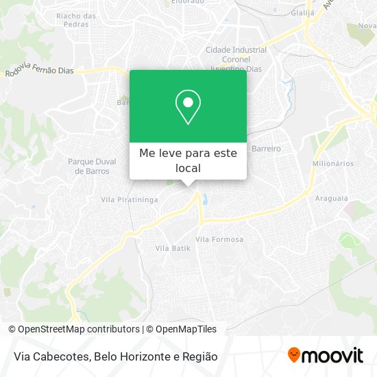 Via Cabecotes mapa