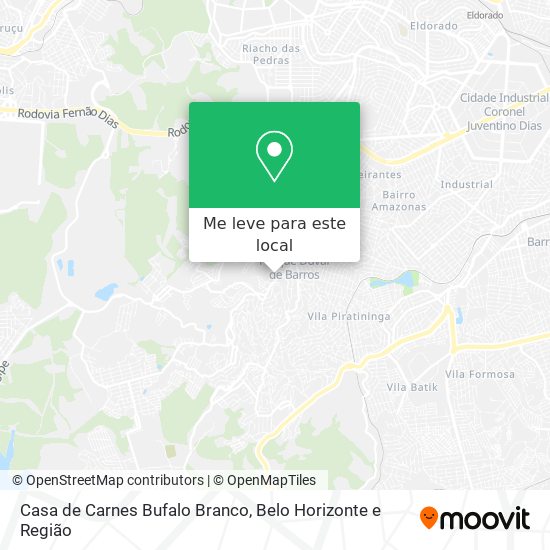 Casa de Carnes Bufalo Branco mapa