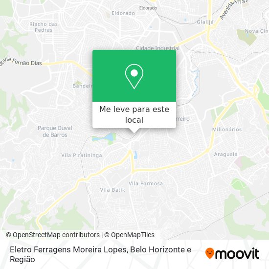 Eletro Ferragens Moreira Lopes mapa