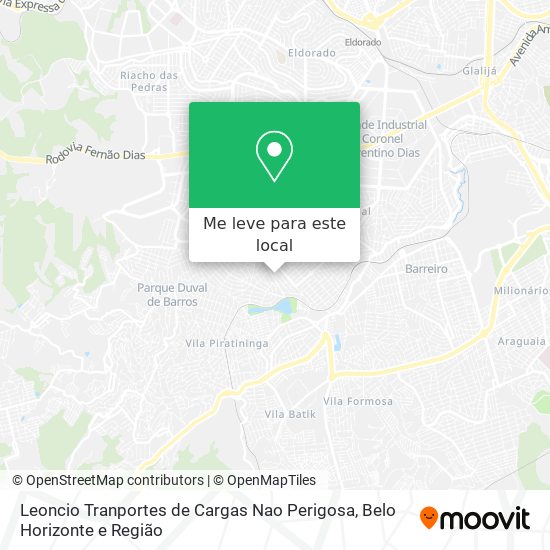 Leoncio Tranportes de Cargas Nao Perigosa mapa