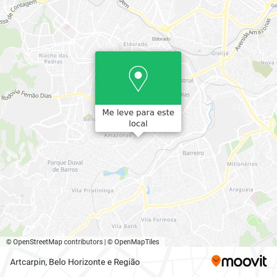 Artcarpin mapa