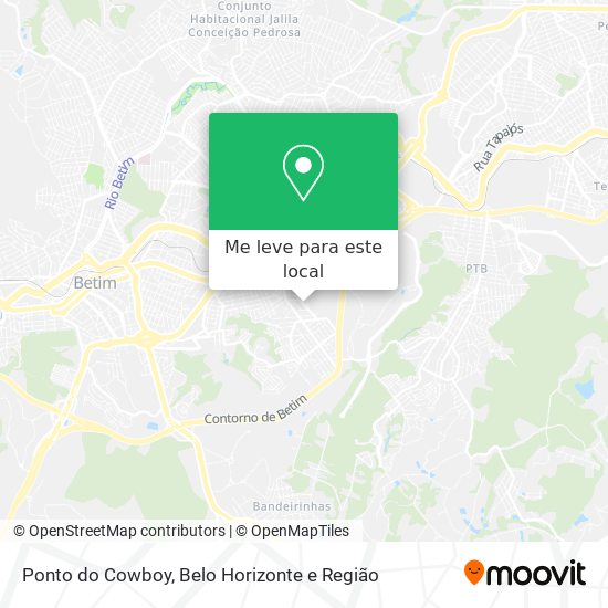 Ponto do Cowboy mapa