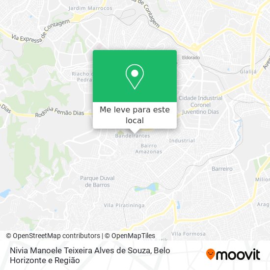 Nivia Manoele Teixeira Alves de Souza mapa