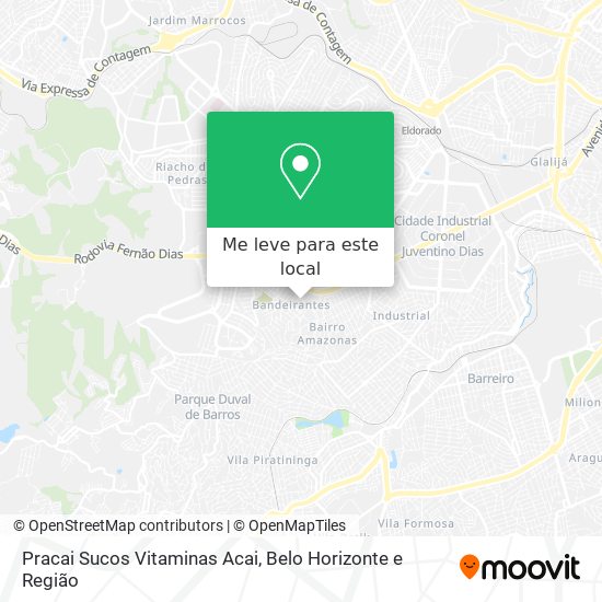 Pracai Sucos Vitaminas Acai mapa