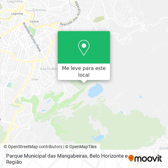 Parque Municipal das Mangabeiras mapa