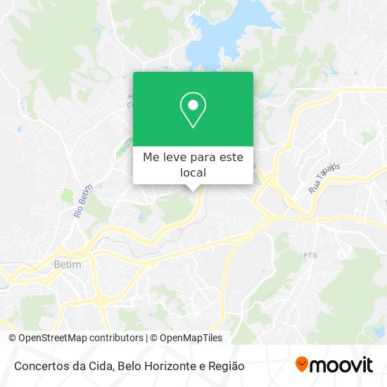 Concertos da Cida mapa