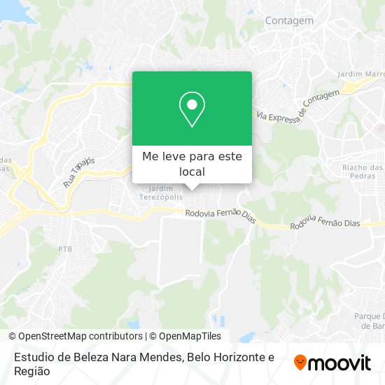 Estudio de Beleza Nara Mendes mapa
