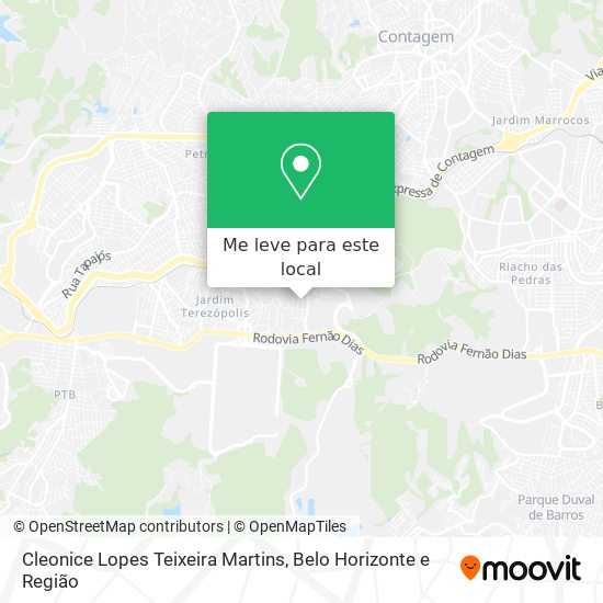 Cleonice Lopes Teixeira Martins mapa
