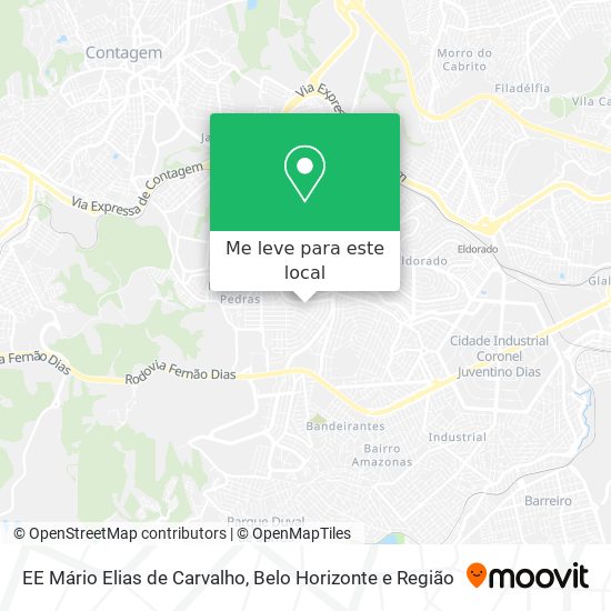 EE Mário Elias de Carvalho mapa
