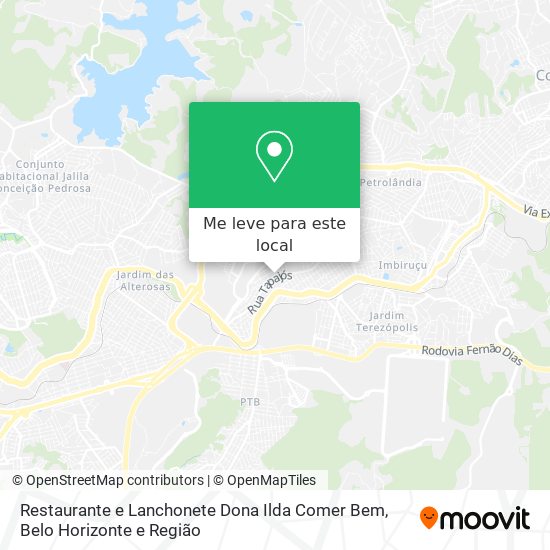 Restaurante e Lanchonete Dona Ilda Comer Bem mapa