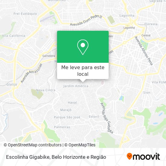 Escolinha Gigabike mapa