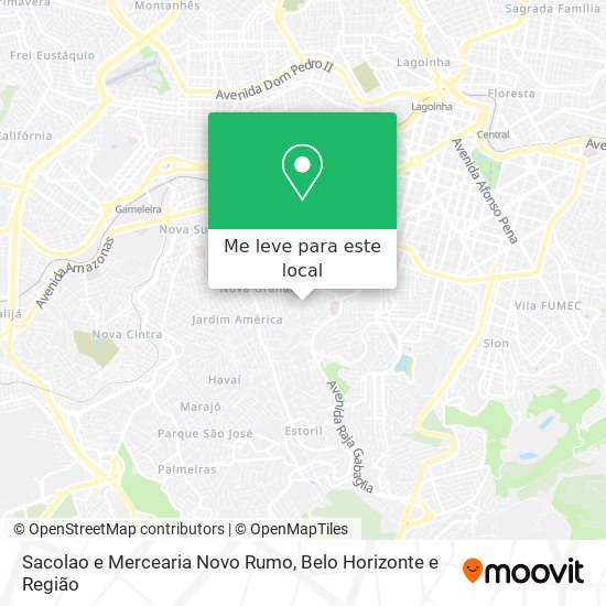 Sacolao e Mercearia Novo Rumo mapa