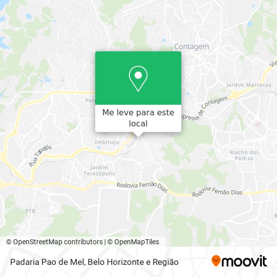 Padaria Pao de Mel mapa