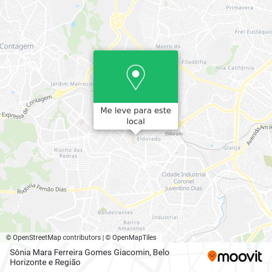 Sônia Mara Ferreira Gomes Giacomin mapa
