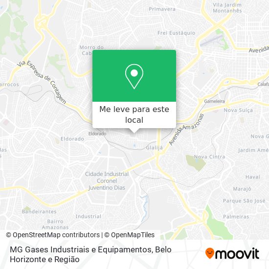 MG Gases Industriais e Equipamentos mapa