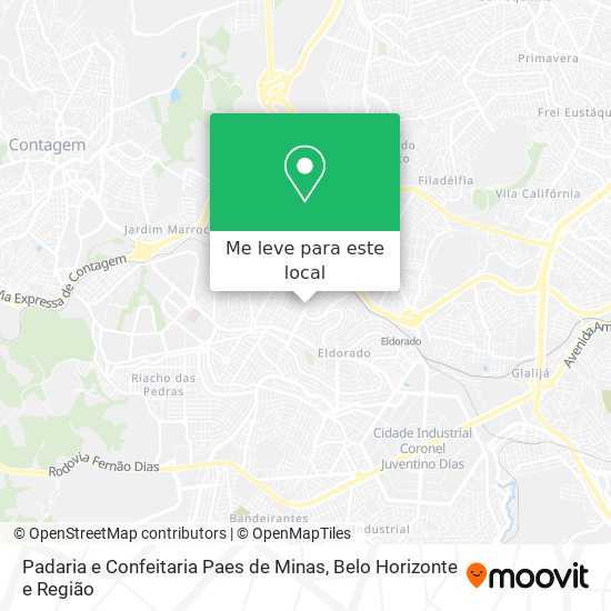Padaria e Confeitaria Paes de Minas mapa