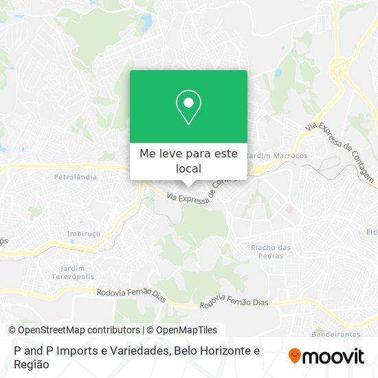 P and P Imports e Variedades mapa