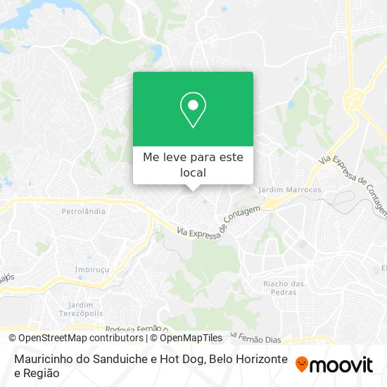 Mauricinho do Sanduiche e Hot Dog mapa