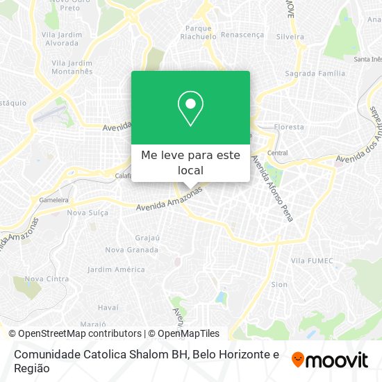 Comunidade Catolica Shalom BH mapa