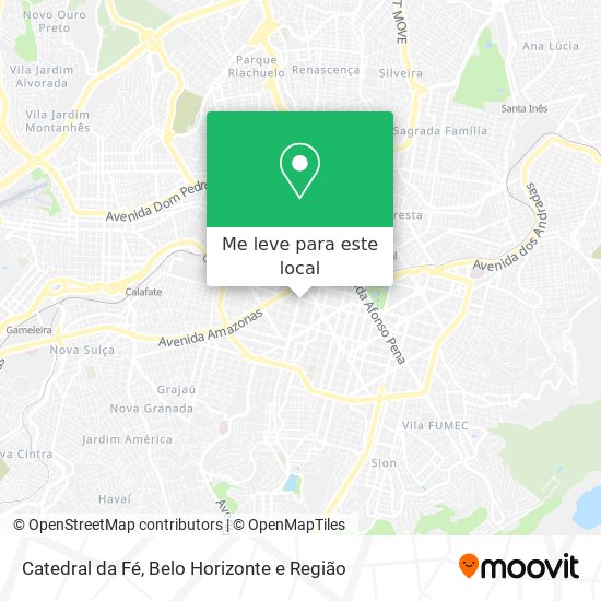 Catedral da Fé mapa