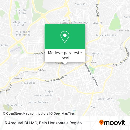 R Araguari-BH-MG mapa