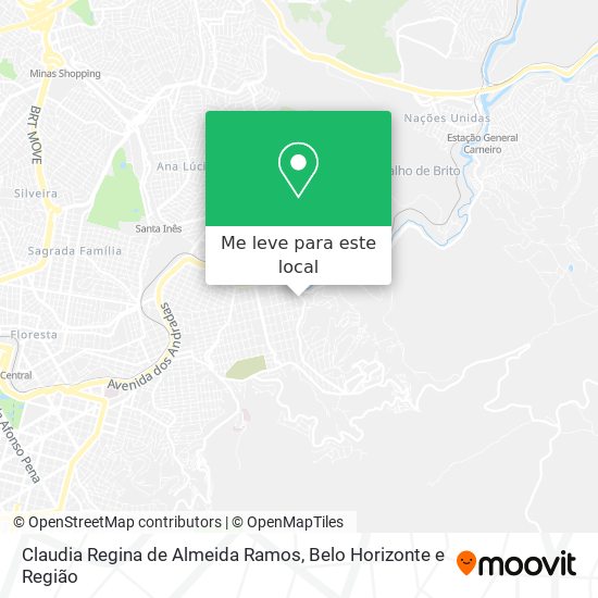 Claudia Regina de Almeida Ramos mapa