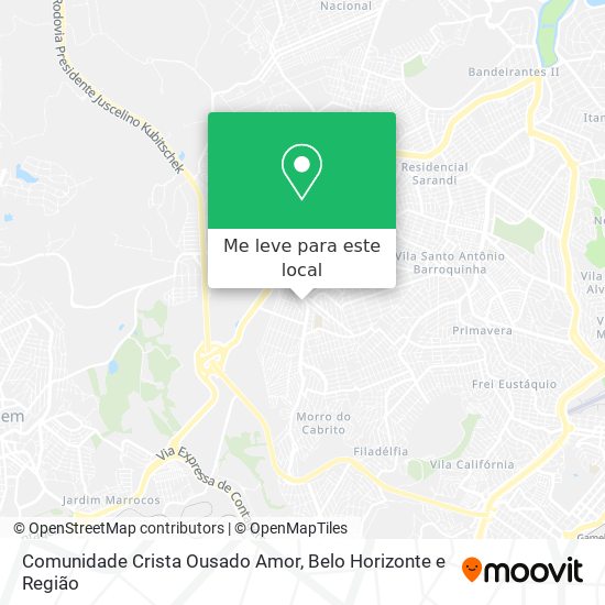 Comunidade Crista Ousado Amor mapa