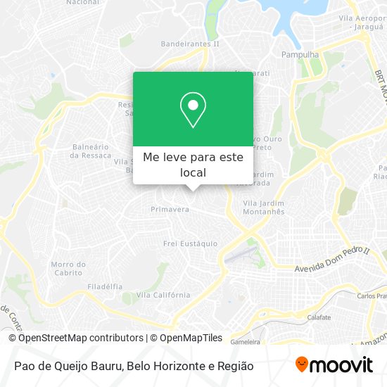 Pao de Queijo Bauru mapa