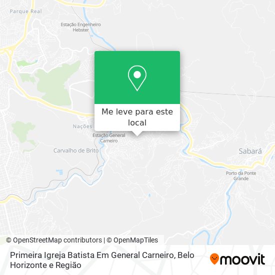 Primeira Igreja Batista Em General Carneiro mapa